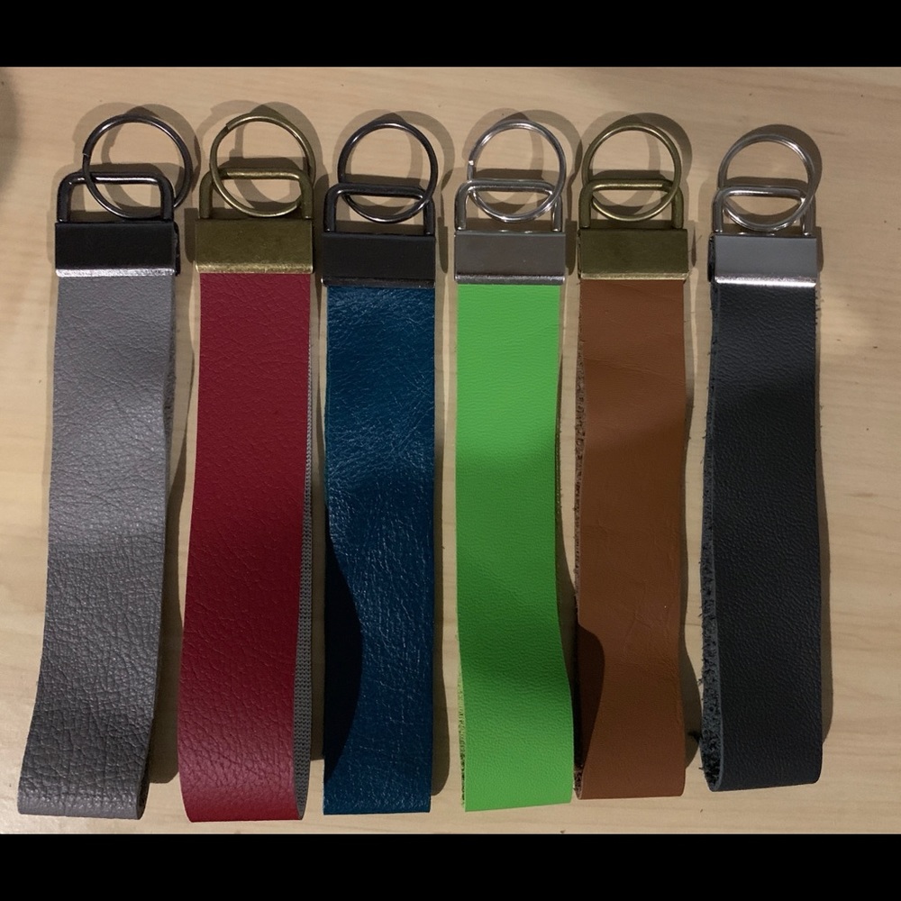 Leather keychains